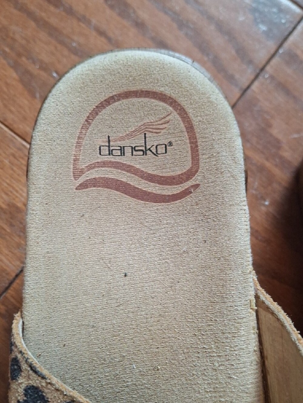 Dansko Leopard Print Double-Buckle Slide Sandals - Picture 2 of 3